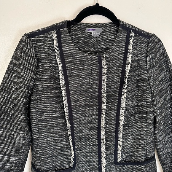 Vince Tweed Jacket in Black and White Size 6 - Picture 4 of 9